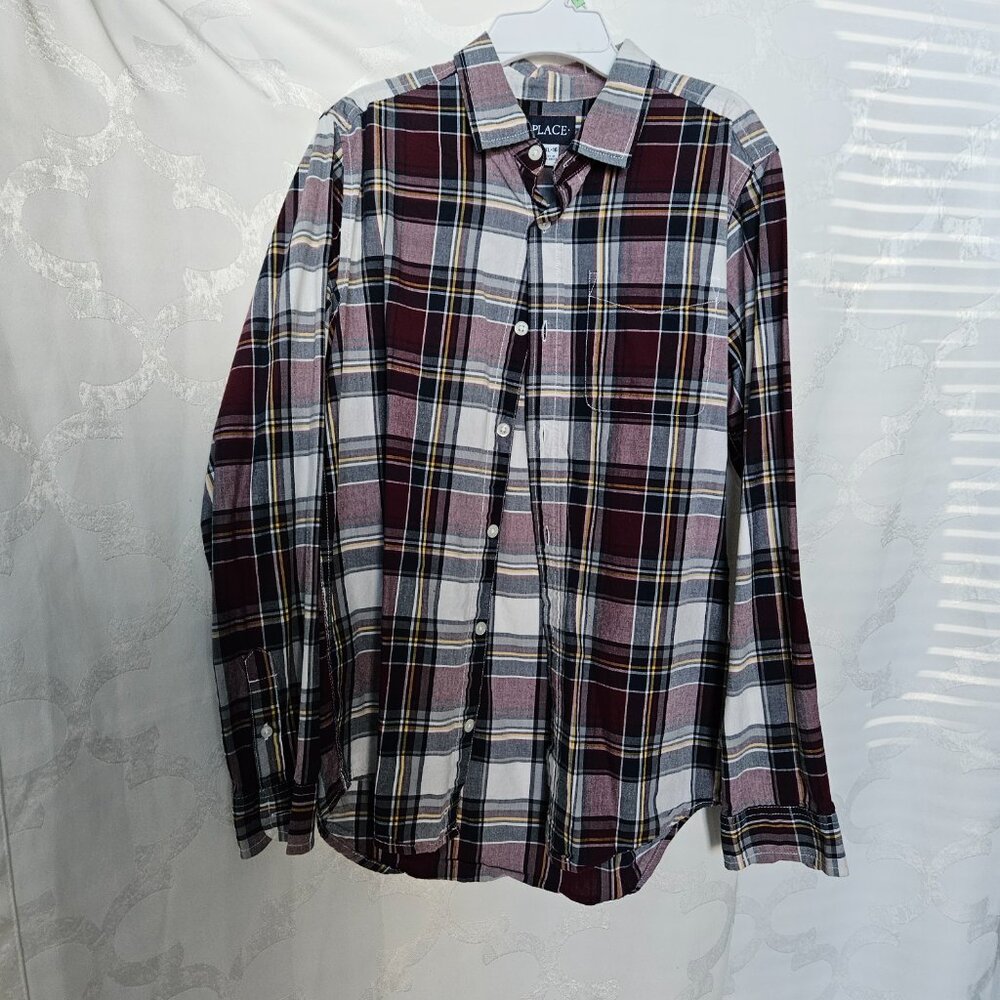 The Children's place | Boys Plaid Flannel Button Down Shirt XXL Fall Winter